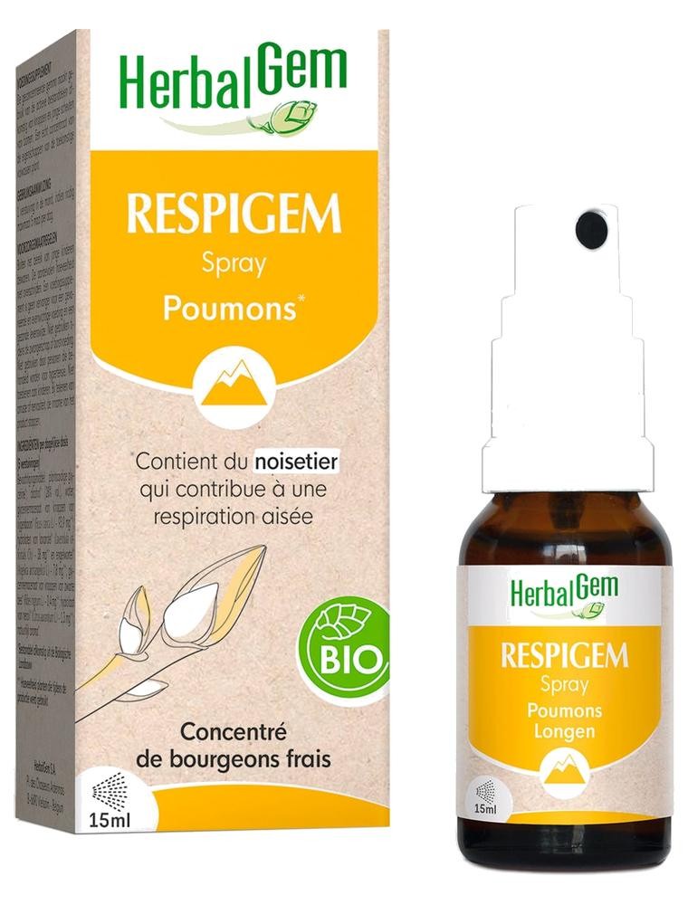Image principale de la modale pour RespiGEM Bio GC30 - Poumons Spray Buccal 15 ml - Herbalgem