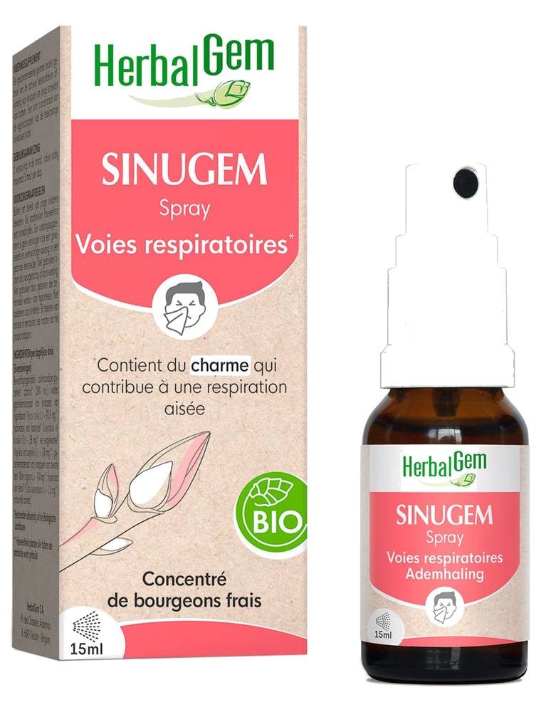 Image principale de la modale pour SinuGEM GC 15 Bio - Voies respiratoires Spray 15 ml - Herbalgem