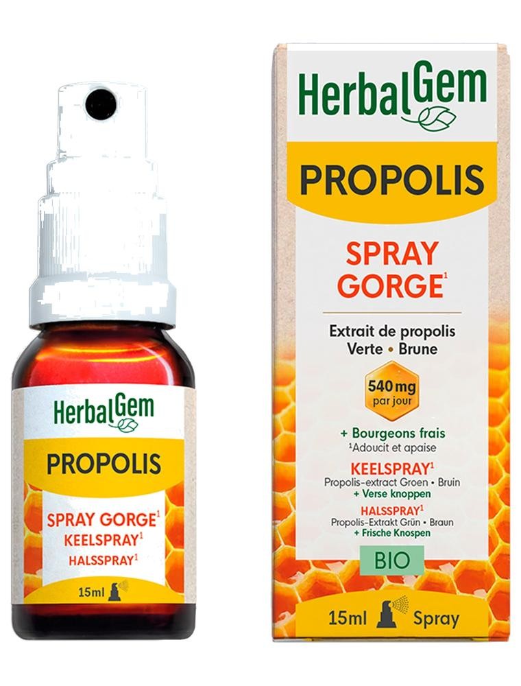 Image principale de la modale pour Propolis Bio Large Spectre - Système respiratoire Spray de 15 ml - Herbalgem