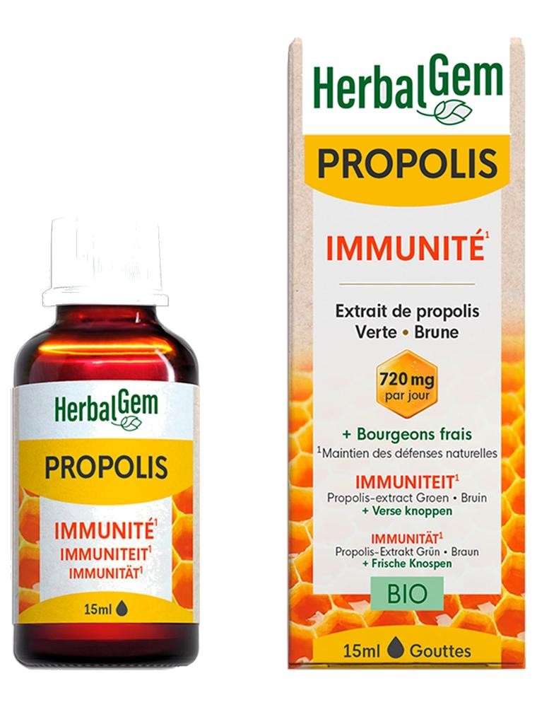 Image principale de la modale pour Propolis Bio Large Spectre en gouttes - Système respiratoire 15 ml - Herbalgem