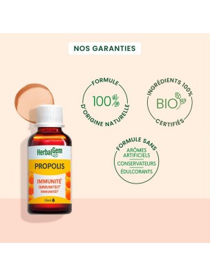 Image 81446 supplémentaire pour Propolis Bio Large Spectre en gouttes - Système respiratoire 15 ml - Herbalgem