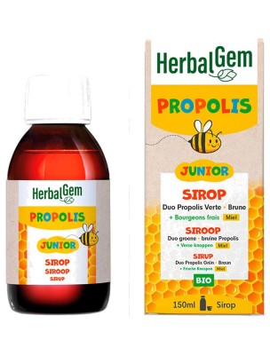 Image de Propolis Junior Sirop Bio - Système respiratoire 150 ml - Herbalgem depuis Commandez les produits Herbalgem à l'herboristerie Louis
