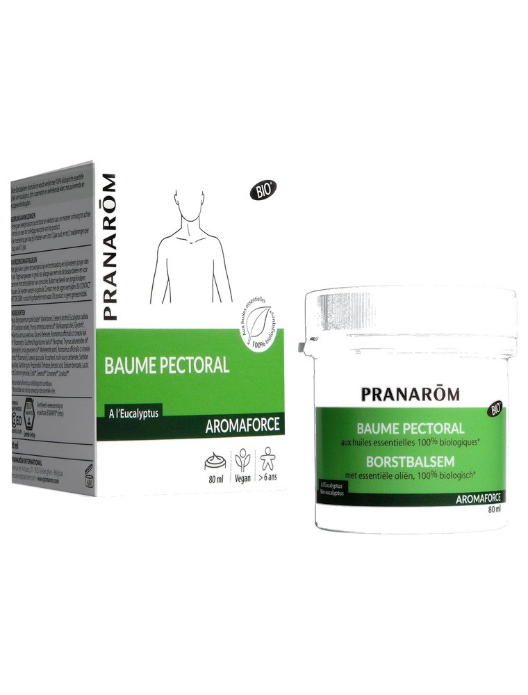 Image principale de la modale pour Aromaforce Baume Pectoral Bio - Respiration 80 ml - Pranarôm