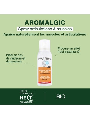 Petite image du produit Spray Concentré Corps Aromalgic Bio - Muscles et Articulations 75ml - Pranarôm