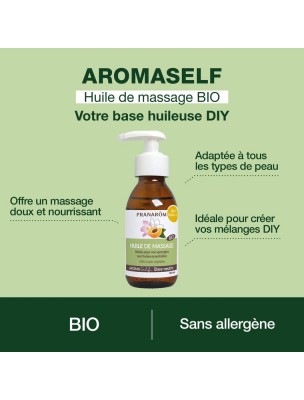 Image 81653 supplémentaire pour Huile de massage neutre naturelle Bio Aromaself - Base neutre 100 ml - Pranarôm