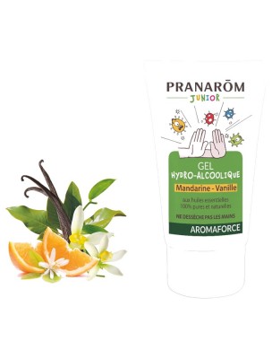 Image 81659 supplémentaire pour Aromaforce Junior Gel hydroalcoolique Mandarine Vanille 50 ml - Pranarôm