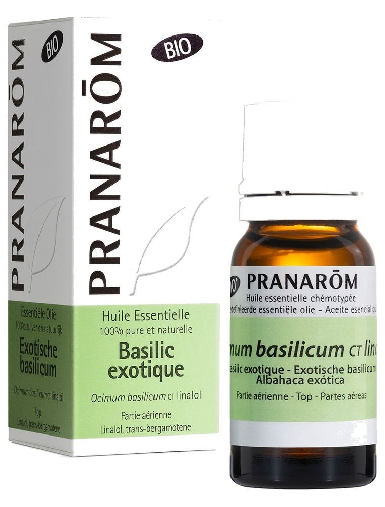 Image principale de la modale pour Basilic Exotique Bio - Huile essentielle d'Ocimum basilicum ct linalol 10 ml - Pranarôm