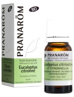 Image de Eucalyptus citronné Bio - Huile essentielle d'Eucalyptus citriodora 10 ml - Pranarôm depuis Solutions Naturelles pour votre Santé | Louis Herboristerie (41)