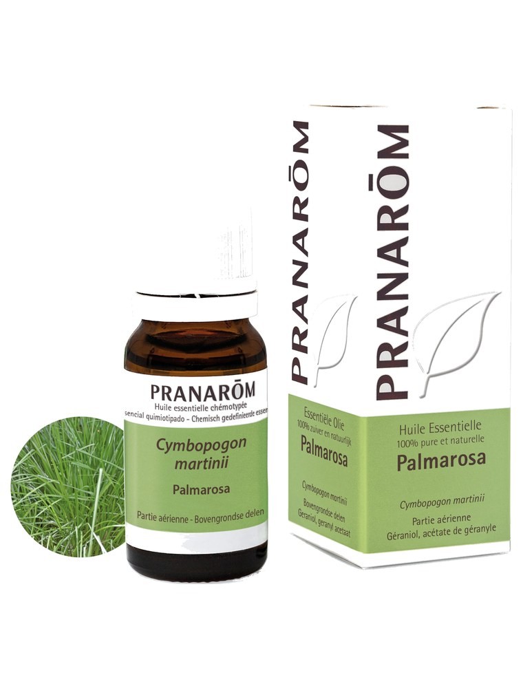 Image principale de la modale pour Palmarosa - Huile essentielle de Cymbopogon martinii var. motia 10 ml - Pranarôm