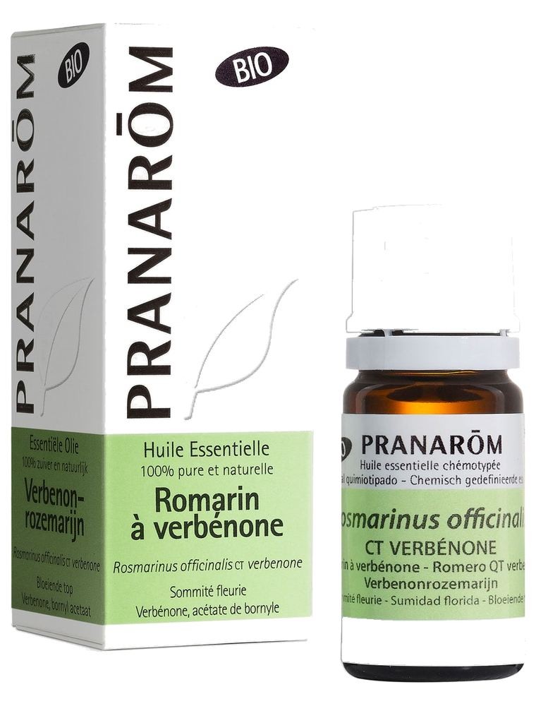 Image principale de la modale pour Romarin à verbénone Bio - Huile essentielle de Rosmarinus officinalis ct ver. 5 ml - Pranarôm