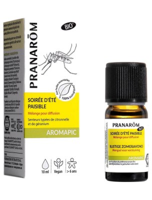 Image de Soirée d'été paisible Aromapic Bio - Mélange pour diffusion 20 ml et 10 ml offerts - Pranarôm depuis Achetez les produits Pranarôm à l'herboristerie Louis (6)