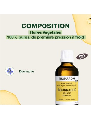 Image 81990 supplémentaire pour Bourrache Bio - Huile végétale Borago officinalis 50 ml - Pranarôm
