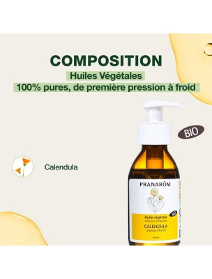 Image 81994 supplémentaire pour Calendula (Souci) Bio - Huile végétale Calendula officinalis 100 ml - Pranarôm