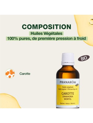 Image 82008 supplémentaire pour Carotte - Huile végétale Daucus carota 50 ml - Pranarôm