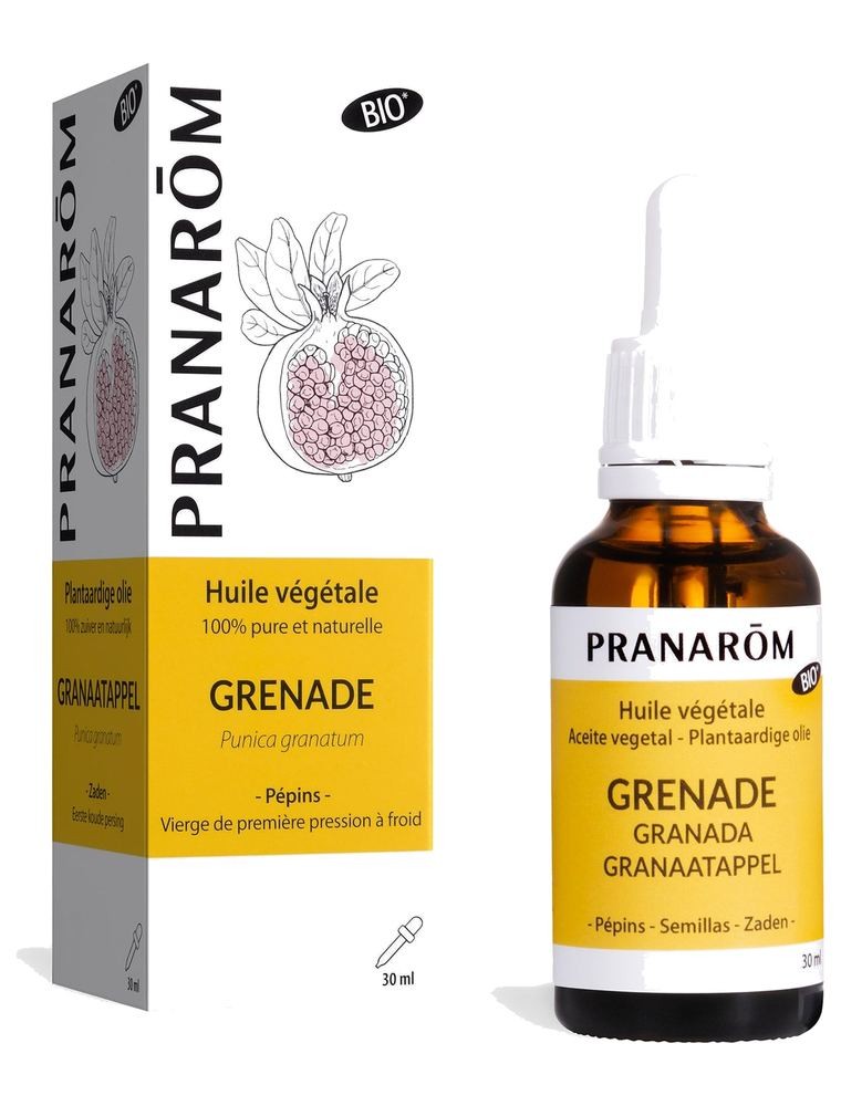 Image principale de la modale pour Grenade Bio - Huile végétale de Punica granatum 30 ml - Pranarôm