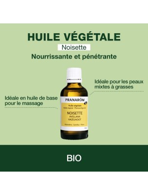 Image 82033 supplémentaire pour Noisette Bio - Huile végétale Corylus avellana 50 ml - Pranarôm