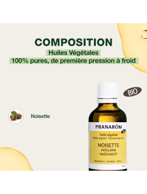 Image 82034 supplémentaire pour Noisette Bio - Huile végétale Corylus avellana 50 ml - Pranarôm