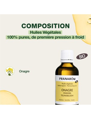 Image 82043 supplémentaire pour Onagre Bio - Huile végétale Oenothera biennis 50 ml - Pranarôm