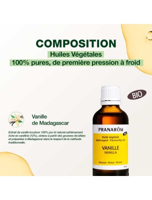 Image 82059 supplémentaire pour Vanille Bio - Huile végétale Vanilla planifolia 50 ml - Pranarôm