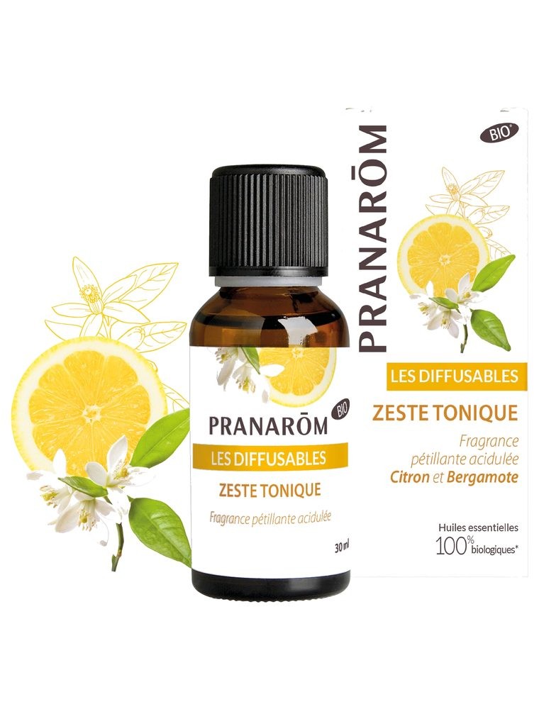 Image principale de la modale pour Zeste Tonique Bio - Les Diffusables 30ml - Pranarôm