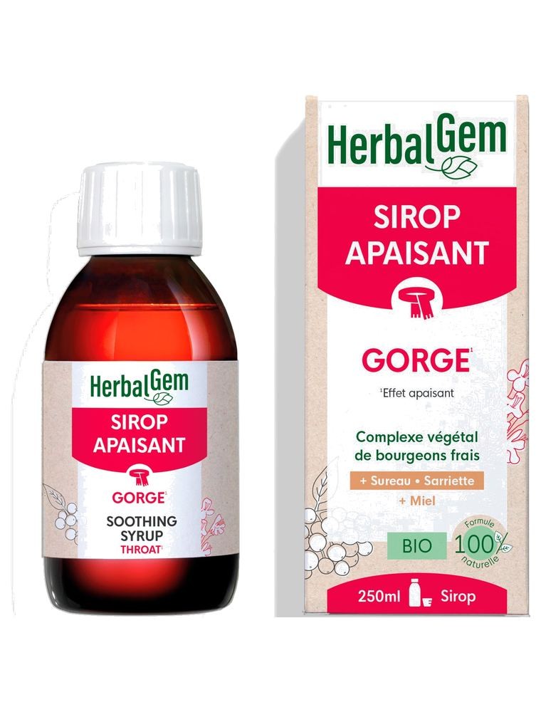 Image principale de la modale pour Sirop Apaisant Bio - Gorge 250 ml - Herbalgem