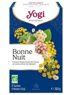 Image de Bonne nuit - Sommeil 17 sachets - Yogi Tea depuis Commandez les produits Yogi Tea à l'herboristerie Louis