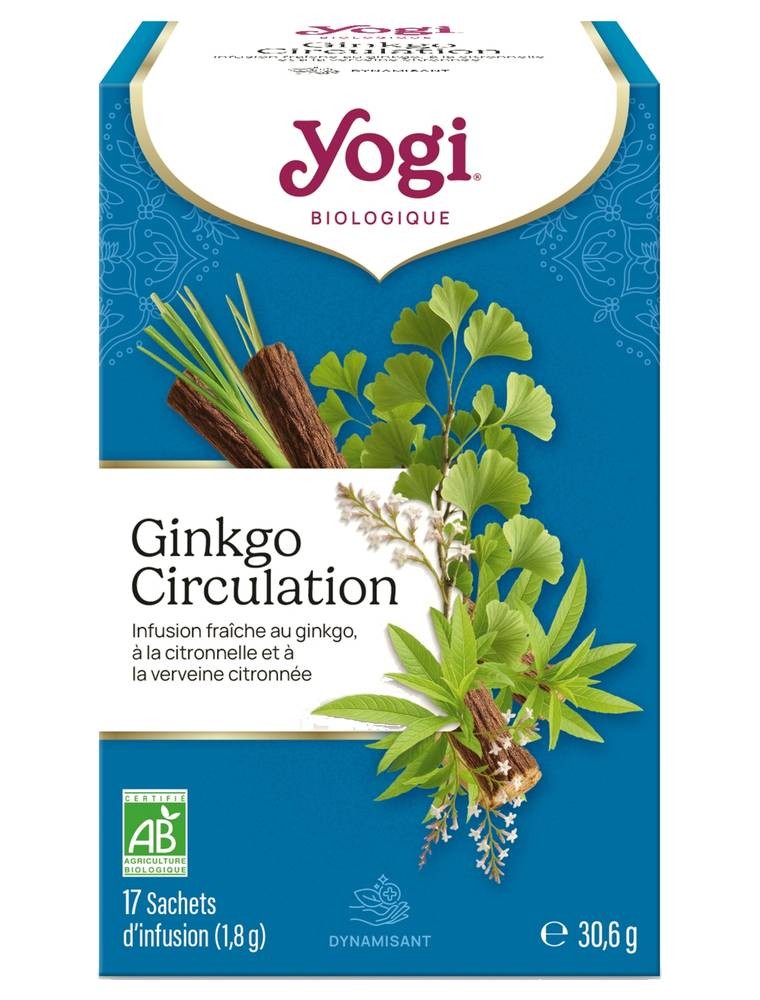 Image principale de la modale pour Ginkgo Circulation - Mémoire 17 sachets - Yogi Tea