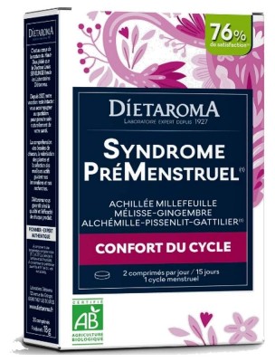 Image de Syndrome PréMenstruel Bio - Cycle Menstruel 30 comprimés - Dietaroma depuis Commandez les produits Dietaroma à l'herboristerie Louis