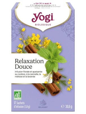 Image de Relaxation Douce Bio - Infusions Ayurvédiques 17 sachets - Yogi Tea depuis Commandez les produits Yogi Tea à l'herboristerie Louis