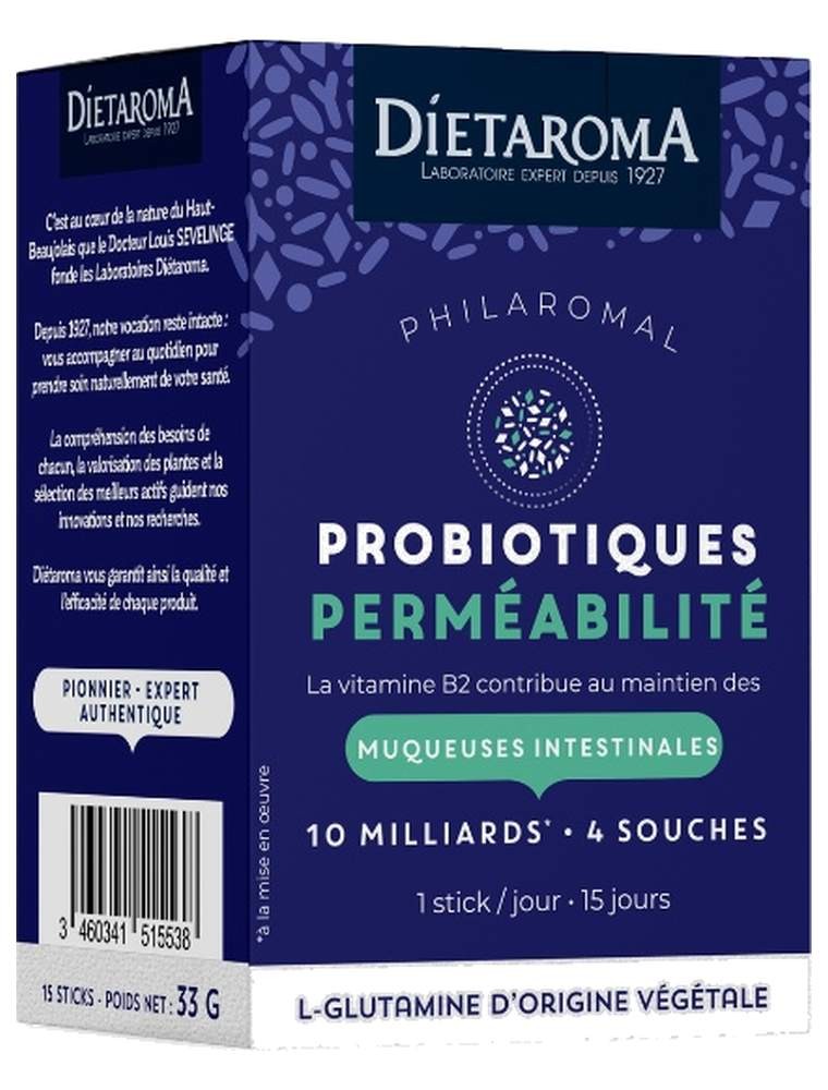 Image principale de la modale pour Microbiotiques Perméabilité Philaromal - Flore Intestinale 15 Sachets - Dietaroma