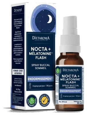 Image de Nocta + Mélatonine Flash - Endormissement et Réveils Nocturnes 30 ml - Dietaroma depuis Commandez les produits Dietaroma à l'herboristerie Louis