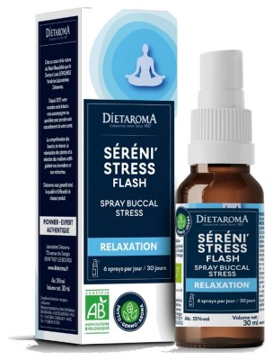 Image de Séréni'Stress Flash Bio - Détente et Relaxation Spray de 30 ml - Dietaroma depuis Commandez les produits Dietaroma à l'herboristerie Louis