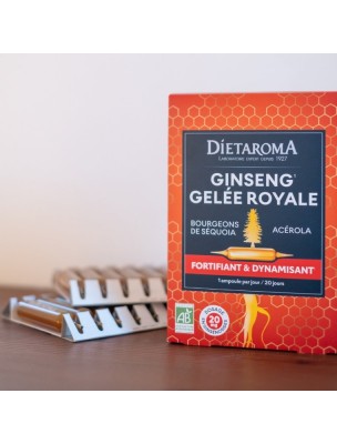 Image 82196 supplémentaire pour Ginseng Gelée Royale Bio - Tonus et Vitalité 20 ampoules - Dietaroma