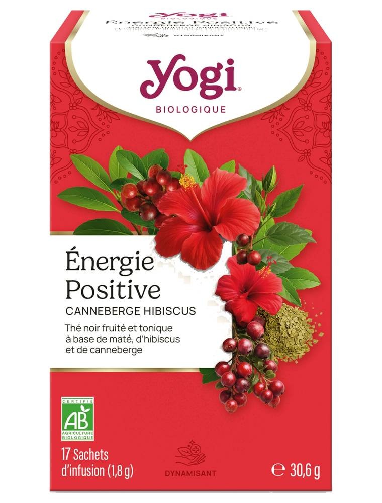 Image principale de la modale pour Energie positive - Canneberge et Hibiscus 17 sachets - Yogi Tea