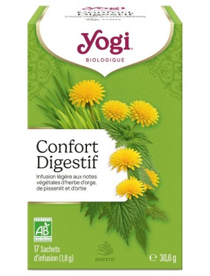 Image de Confort Digestif Bio - Infusions Ayurvédiques 17 sachets - Yogi Tea depuis Commandez les produits Yogi Tea à l'herboristerie Louis