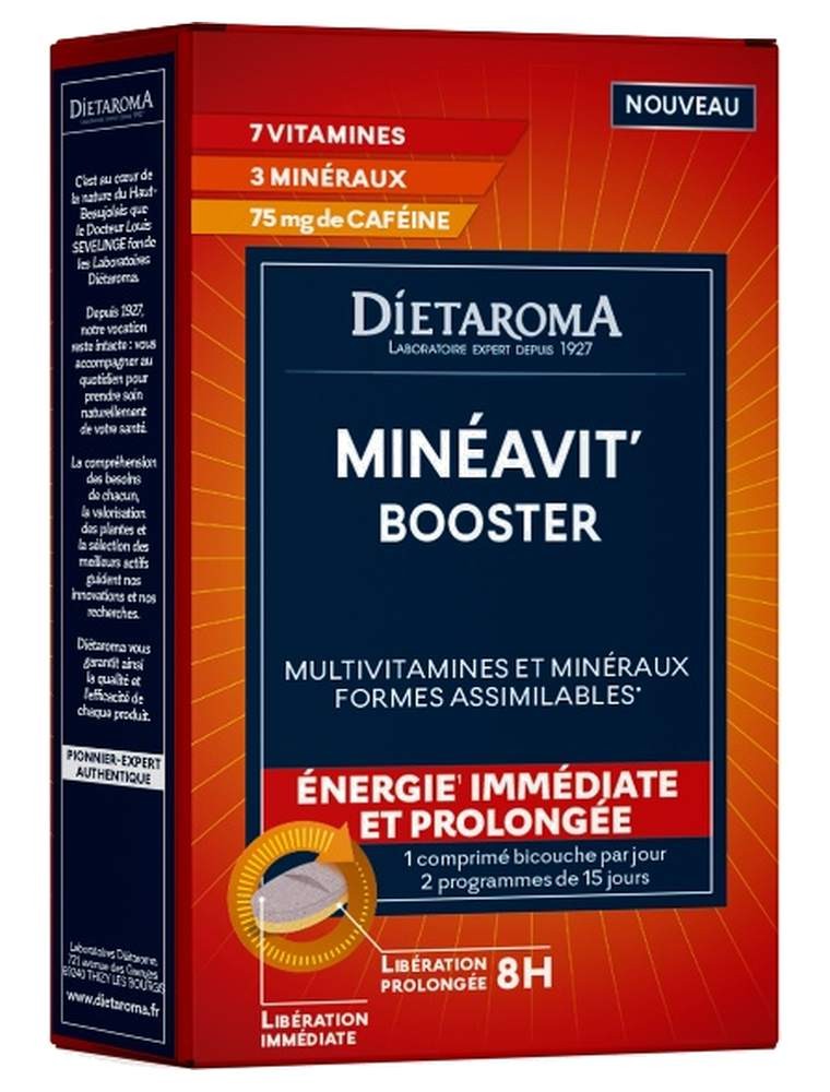 Image principale de la modale pour Minéavit Booster - Energie Immédiate et Prolongée 30 comprimés - Dietaroma