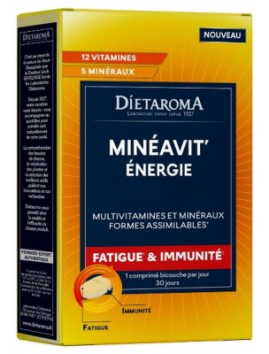 https://www.louis-herboristerie.com/82225-home_default/mineavit-energie-fatigue-et-immunite-30-comprimes-dietaroma.jpg Image 82225 supplémentaire pour Minéavit Energie - Fatigue et Immunité 30 comprimés - Dietaroma