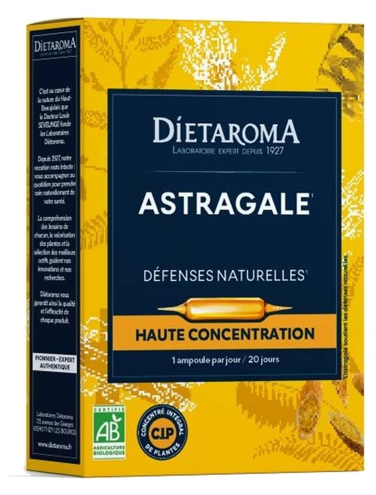 Image principale de la modale pour C.I.P. Astragale Bio - Défenses Naturelles 20 ampoules - Dietaroma