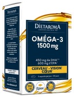 Image de Oméga-3 1500mg - Cerveau, Vision et Coeur 60 capsules  - Dietaroma depuis Solutions Naturelles pour votre Santé | Louis Herboristerie (75)