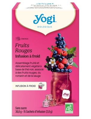 Image de Fruits Rouges Bio - Infusions à Froid 15 sachets - Yogi depuis Commandez les produits Yogi Tea à l'herboristerie Louis