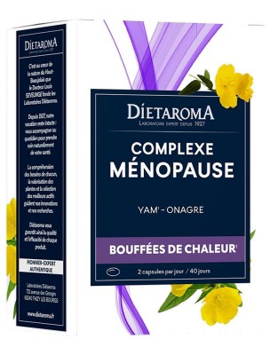 Image de Complexe Ménopause - Bouffées de Chaleur 80 capsules - Dietaroma depuis Commandez les produits Dietaroma à l'herboristerie Louis