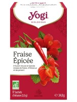 Image de Fraise Epicée Bio - Infusions Ayurvédiques 17 sachets - Yogi depuis Solutions Naturelles pour votre Santé | Louis Herboristerie (44)