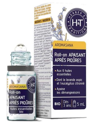 Image de Roll-On Apaisant Après-Piqûres Bio - Soin de la Peau 5 ml - Herbes et Traditions depuis Commandez les produits Herbes et Traditions à l'herboristerie Louis