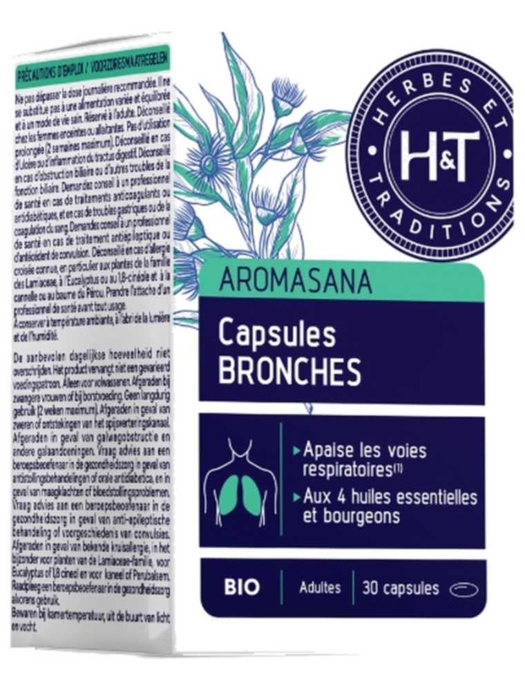 Image principale de la modale pour Capsules Bronches Aromasana Bio - Respiration 30 capsules - Herbes et Traditions