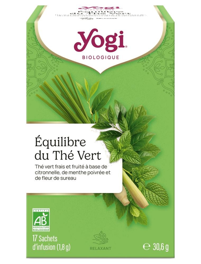 Image principale de la modale pour Equilibre du Thé Vert - Mélange exquis 17 sachets - Yogi Tea