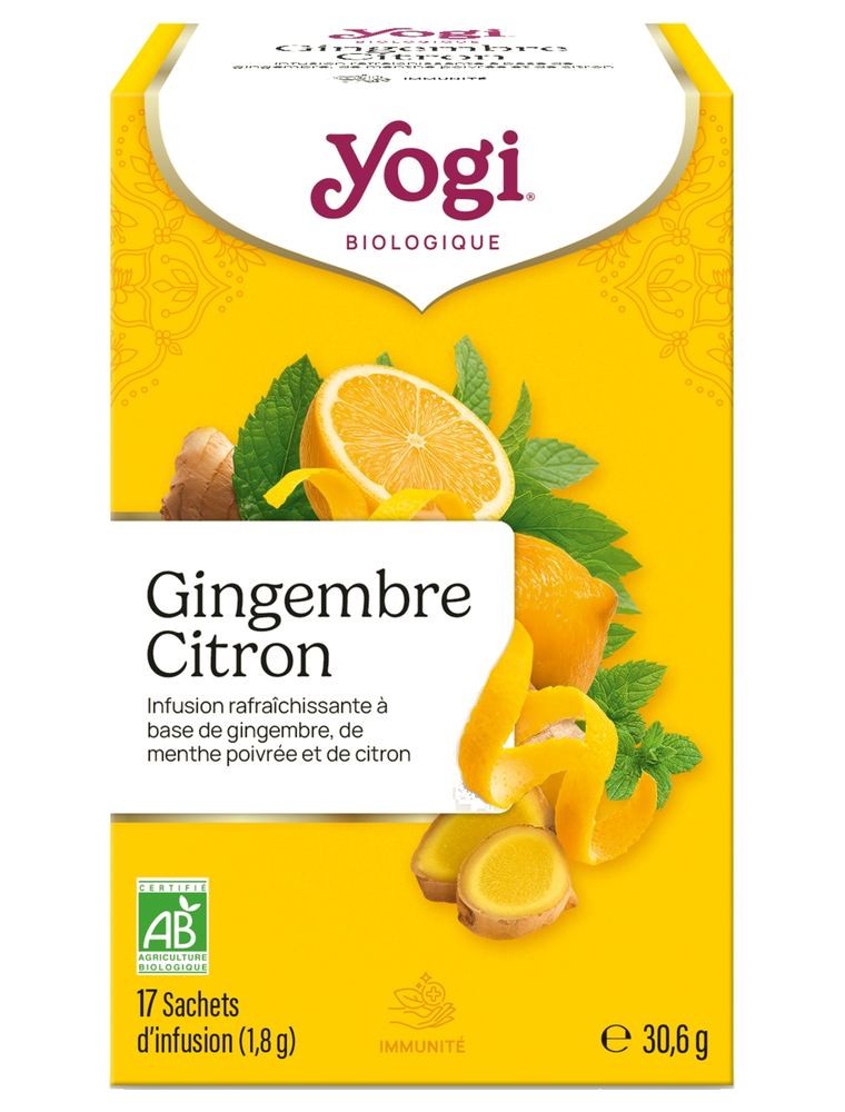 Image principale de la modale pour Gingembre Citron - Sucré et rafraîchissant 17 sachets - Yogi Tea