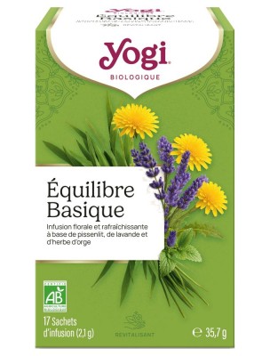 Image de Equilibre Basique - Bienfaisante, légère et harmonieuse 17 sachets - Yogi Tea depuis Commandez les produits Yogi Tea à l'herboristerie Louis