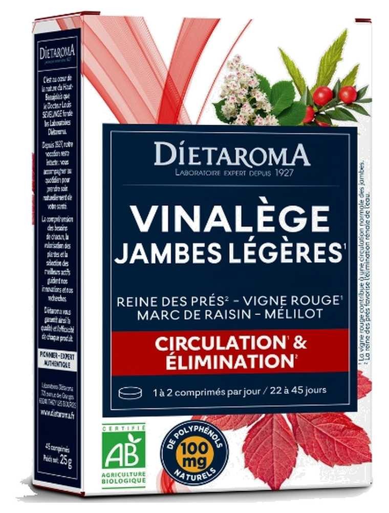 Image principale de la modale pour Vinalège Bio - Circulation 45 comprimés - Dietaroma