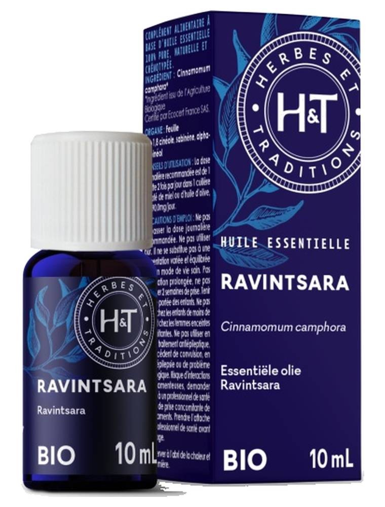 Image principale de la modale pour Ravintsara Bio - Huile essentielle de Cinnamomum camphora cineol 10 ml - Herbes et Traditions