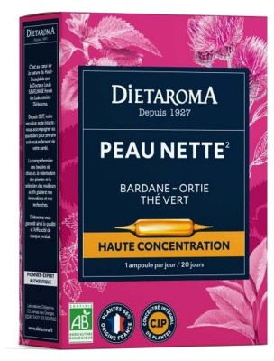 Image de C.I.P. Peau Nette Bio - Peau 20 ampoules - Dietaroma depuis Commandez les produits Dietaroma à l'herboristerie Louis